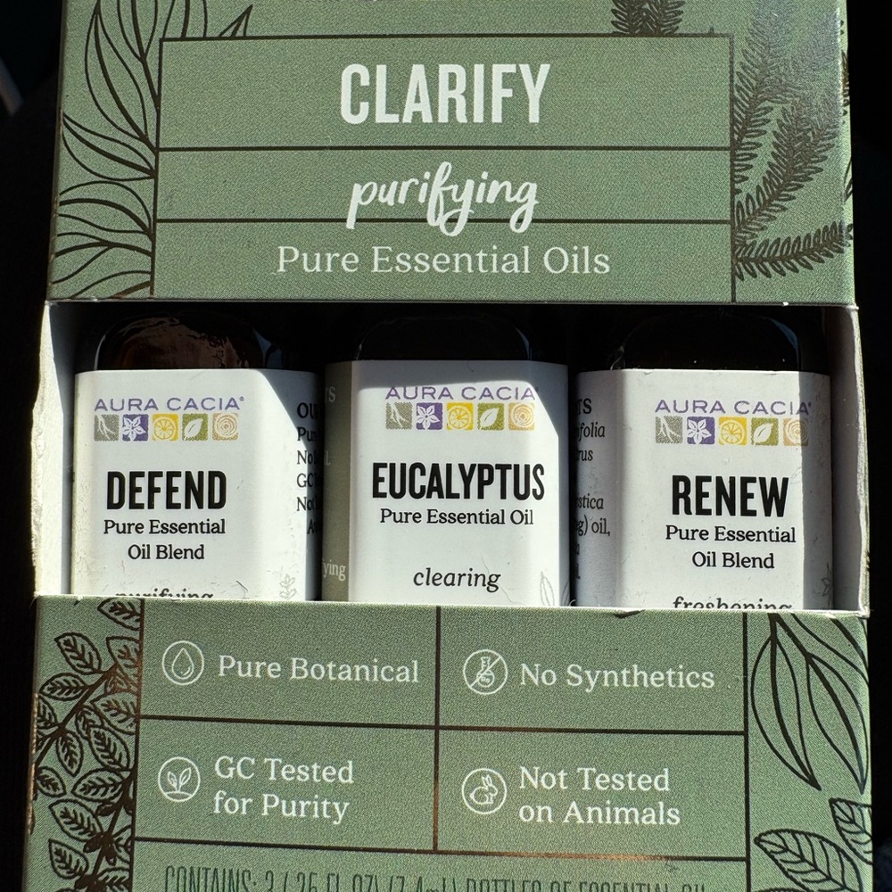 Aura Cacia Clarify Essential Oil Trio - Green